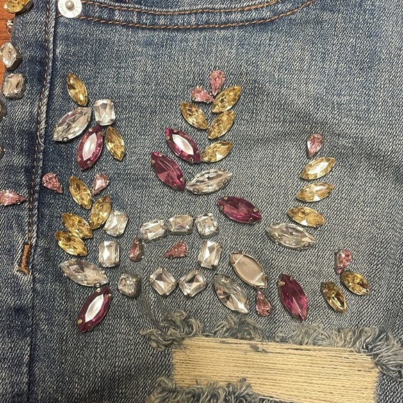 Express jewel accent shorts shortie High Rise Shorts size 4 - Picture 3 of 8